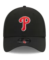 Men's New Era Black Philadelphia Phillies Logo 39THIRTY Flex Hat