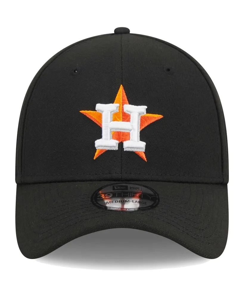 Men's New Era Black Houston Astros Logo 39THIRTY Flex Hat