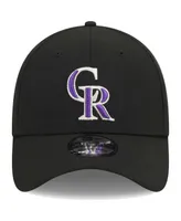 Men's New Era Black Colorado Rockies Logo 39THIRTY Flex Hat