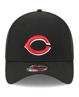 Men's New Era Black Cincinnati Reds Logo 39THIRTY Flex Hat