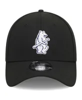 Men's New Era Black Chicago Cubs Logo 39THIRTY Flex Hat