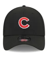 Men's New Era Black Chicago Cubs Logo 39THIRTY Flex Hat