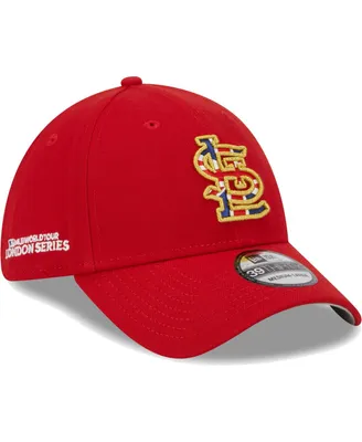 Men's New Era Red St. Louis Cardinals 2023 Mlb World Tour: London Series Flag Fill 39THIRTY Flex Hat