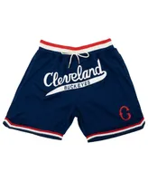 Men's Rings & Crwns Navy Cleveland Buckeyes Replica Mesh Shorts