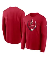 Men's Nike Red Atlanta Falcons Icon Legend Long Sleeve Performance T-shirt