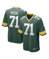 Men's Nike Josh Myers Green Green Bay Packers Game Jersey