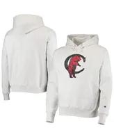 Men's Champion Heathered Gray Cincinnati Bearcats Team Vault Logo Reverse Weave Pullover Hoodie