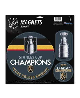 Wincraft Vegas Golden Knights 2023 Stanley Cup Champions Three-Pack Indoor and Outdoor Vinyl Magnet Set