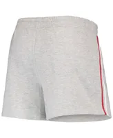 Women's Heathered Gray Oklahoma Sooners Plus 2-Stripes Shorts