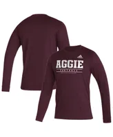 Men's adidas Maroon Texas A&M Aggies Sideline Creator Practice Aeroready Long Sleeve T-shirt