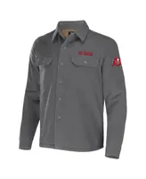 Men's Nfl x Darius Rucker Collection by Fanatics Pewter Tampa Bay Buccaneers Canvas Button-Up Shirt Jacket