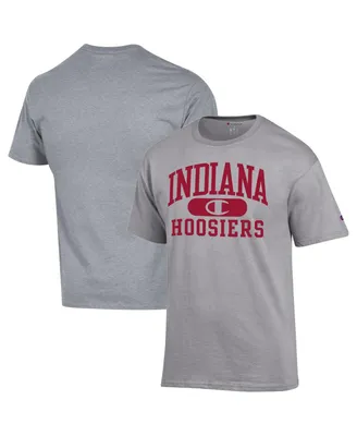 Men's Champion Heather Gray Indiana Hoosiers Arch Pill T-shirt