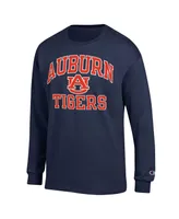 Men's Champion Navy Auburn Tigers High Motor Long Sleeve T-shirt