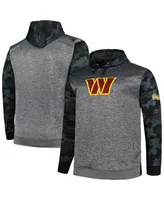 Men's Fanatics Heather Charcoal Washington Commanders Big and Tall Camo Pullover Hoodie