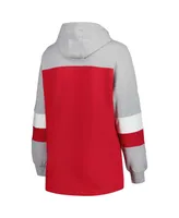 Women's Crimson Alabama Tide Plus Color-Block Pullover Hoodie