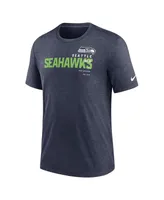 Men's Nike Heather Navy Seattle Seahawks Team Tri-Blend T-shirt