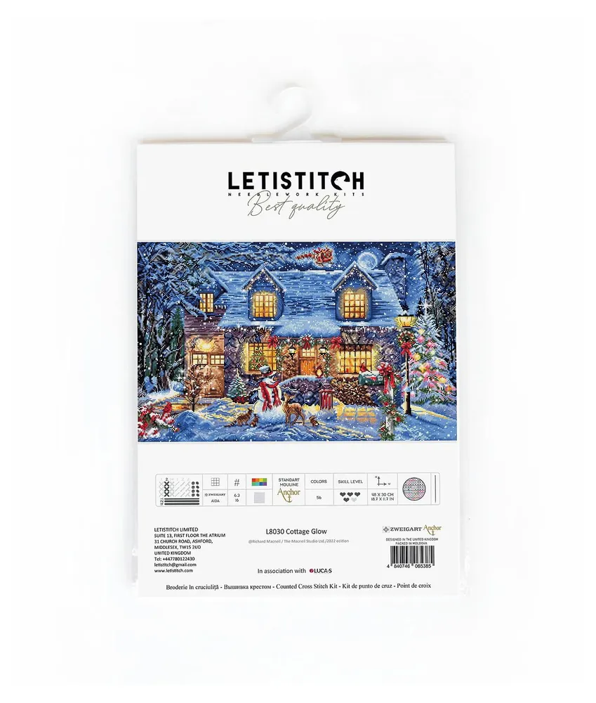 Letistitch Christmas Hugs Counted Cross-Stitch Kit