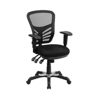 Emma+Oliver Mid-Back Mesh Multifunction Executive Swivel Ergonomic Office Chair With Adjustable Arms