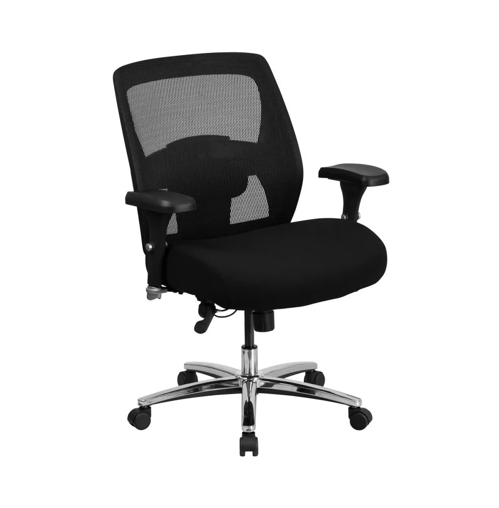 Emma+Oliver 24/7 Intensive Use Big & Tall 500 Lb. Rated Mesh Executive Swivel Ergonomic Office Chair With Ratchet Back