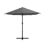 vidaXL Outdoor Parasol with Aluminum Pole 181.1"x106.3" Anthracite