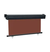 vidaXL Balcony Side Awning 63"x98.4" Brown