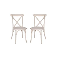 2-Pack Resin X-Back Chair