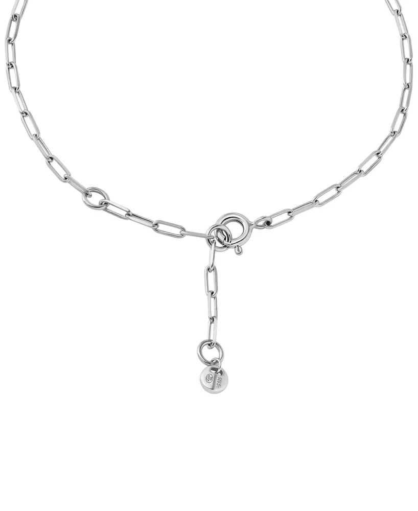 Michael Kors Sterling Silver Pave Empire Link Chain Bracelet