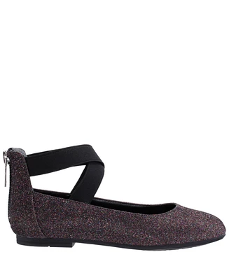 Nina Big Girls Marissa Crisscross Ankle Strap Ballet Flat