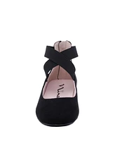 Nina Big Girls Marissa Crisscross Ankle Strap Ballet Flat