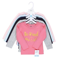 Hudson Baby Girls Long Sleeve T-Shirts, Cinnamon Pink Prints
