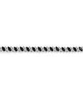 Bling Jewelry Cubic Zirconia Marquise Shape Cz 25 Ctw Alternating Black White Clear Blue Tennis Bracelet For Women 7.5 Inch