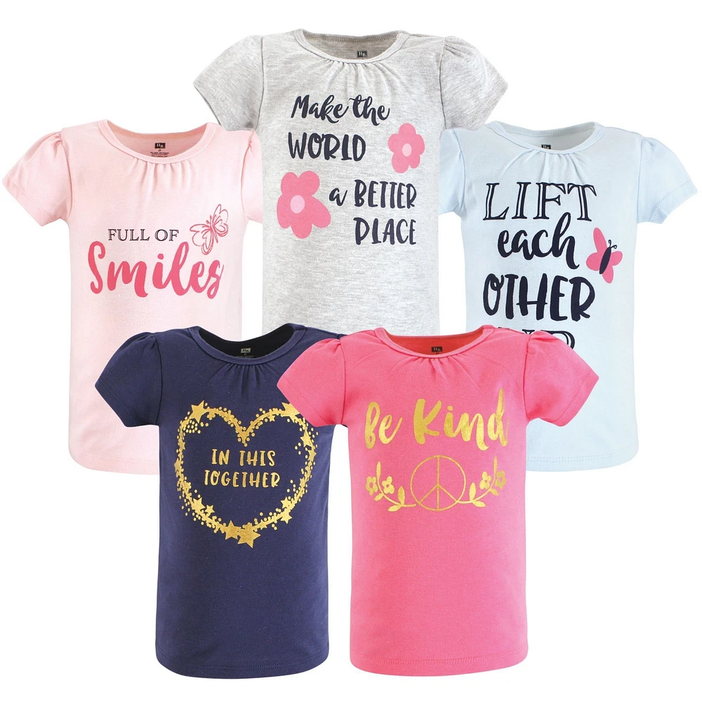 Hudson Baby Girls Short Sleeve T-Shirts, Bakery Tea Party