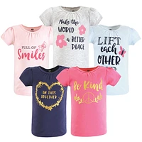 Hudson Baby Girls Short Sleeve T-Shirts, Bakery Tea Party