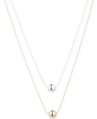 Lauren Ralph Lauren Two-Tone Two-Row Bead Pendant Necklace, 17" + 3" extender