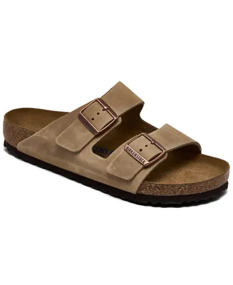 Birkenstock Men's Arizona Essentials Oiled Leather Two-Strap Sandals from Finish Line