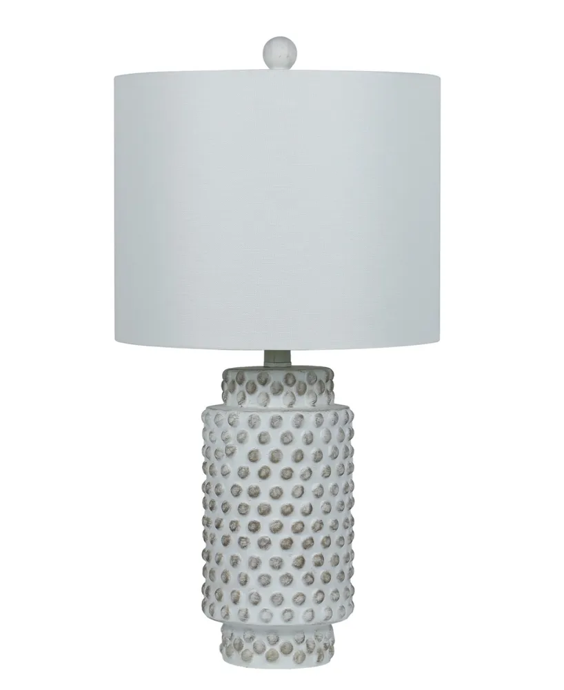 23.5" Hobnail Cylinder Table Lamp with Designer Shade