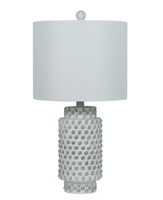23.5" Hobnail Cylinder Table Lamp with Designer Shade