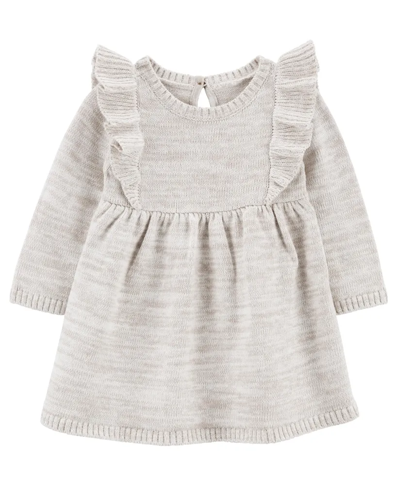 Carter's Baby Girls Long Sleeve Sweater Dress with Diaper Cover