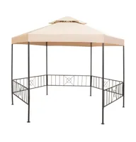 vidaXL Garden Marquee Gazebo Pavilion Tent Beige 127.2"x104.3"