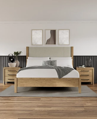 Davie 3-Pc. Queen Set (Upholstered Bed, Dresser & 3-Drawer Nightstand)