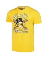 Men's Homage Gold Pittsburgh Pirates We Are Fam-a-Lee Tri-Blend T-shirt