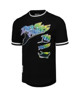 Men's Pro Standard Black Tampa Bay Rays Cooperstown Collection Retro Classic T-shirt