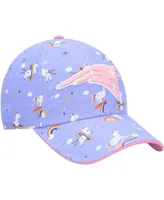 Girls Preschool '47 Brand Purple New England Patriots Unicorn Clean Up Adjustable Hat