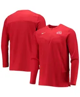 Men's Nike Red Team Usa Half-Zip Performance Jacket