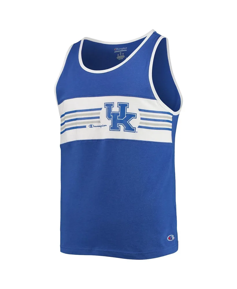 Men's Champion Royal Kentucky Wildcats Color Block Tank Top