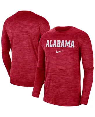 Men's Nike Crimson Alabama Tide Team Velocity Performance Long Sleeve T-shirt