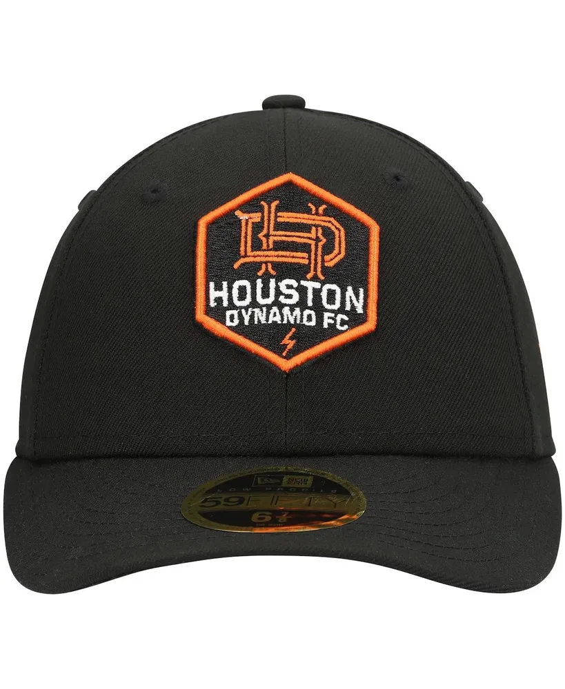 Men's New Era Black Houston Dynamo Fc Primary Logo Low Profile 59FIFTY Fitted Hat