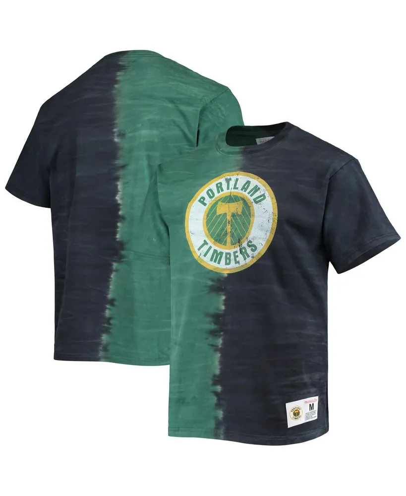 Men's Mitchell & Ness Green Portland Timbers Vertical Tie-Dye Top