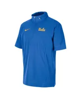Men's Nike Blue Ucla Bruins Coaches Quarter-Zip Short Sleeve Jacket