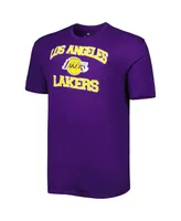 Men's Purple Los Angeles Lakers Big and Tall Heart & Soul T-shirt